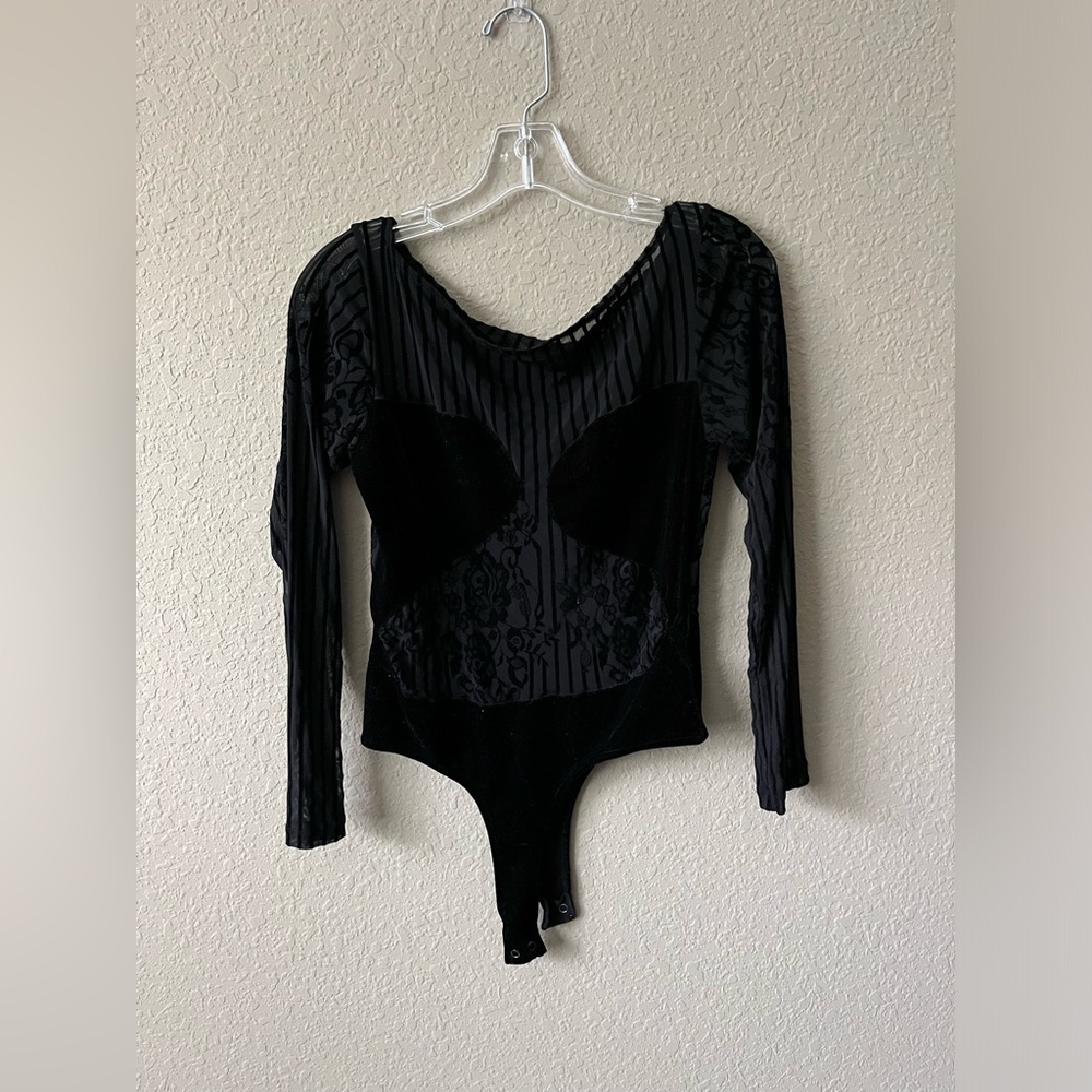 Dolls Kill - Motel - black body suit - M